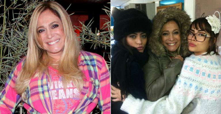 Susana Vieira se diverte com atrizes nos bastidores de ‘Amor à Vida’
