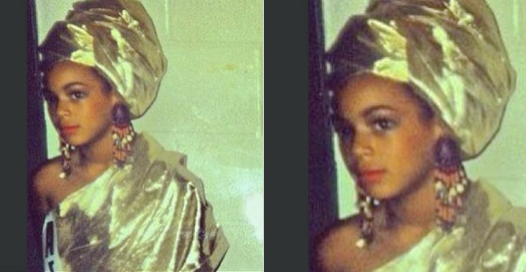 Reconhece? Beyoncé mostra foto da infância