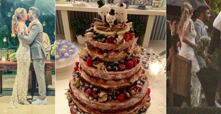 Bolo de casamento de Luana Piovani segue a tendência do naked cake