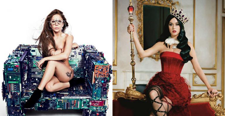 Lady Gaga e Katy Perry viram alvo de brincadeiras na internet. Confira as melhores!