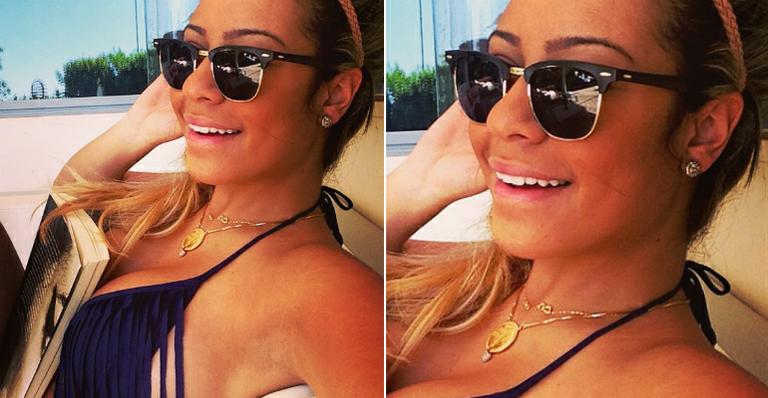 De biquíni na Espanha, irmã de Neymar sente falta de Bruna Marquezine