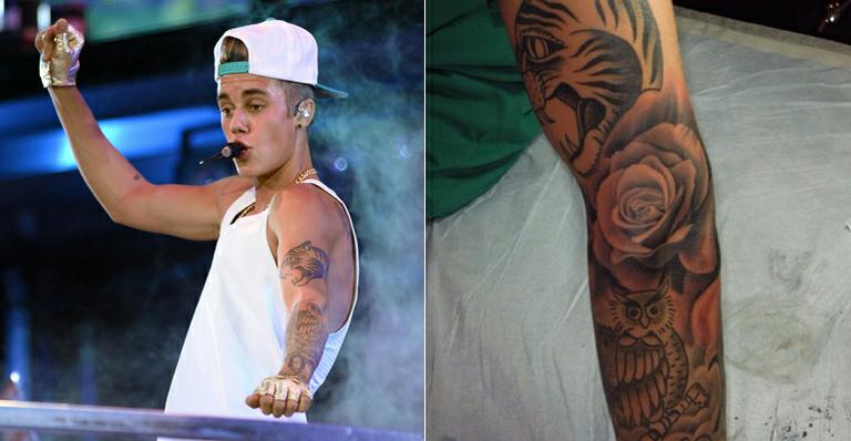 Justin Bieber faz nova tatuagem e cobre o braço esquerdo