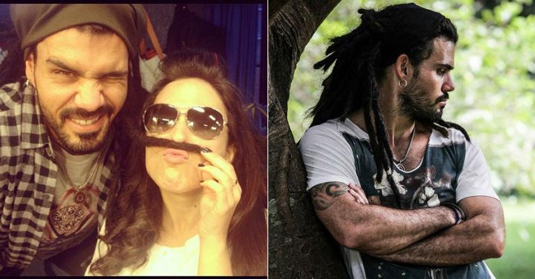 Tatá Werneck usa dreads de Juliano Cazarré como bigode
