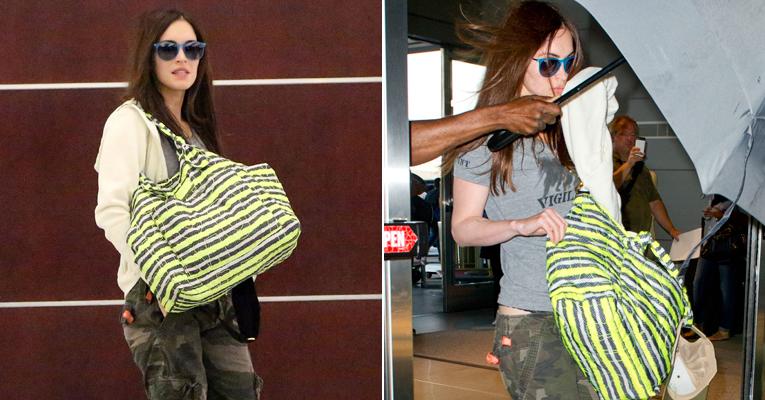 Grávida, Megan Fox se disfarça e tenta esconder a barriga