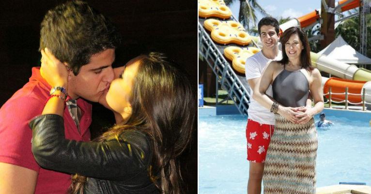 Filho de Claudia Raia, Enzo Celulari, beija morena em balada