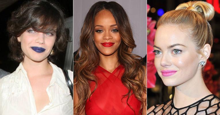 Batons vibrantes das famosas inspiram looks de festa. Veja as cores!