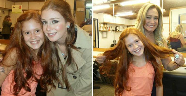 Amor à Vida: Marina Ruy Barbosa posa com sósia mirim