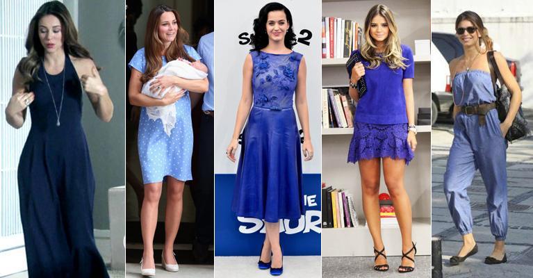 Paolla Oliveira e Kate Middleton aderiram ao azul, a cor da moda. Veja 11 looks!