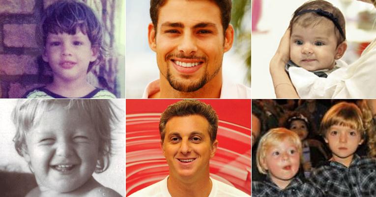 Álbum compara pais famosos na infância com os filhos. Confira!