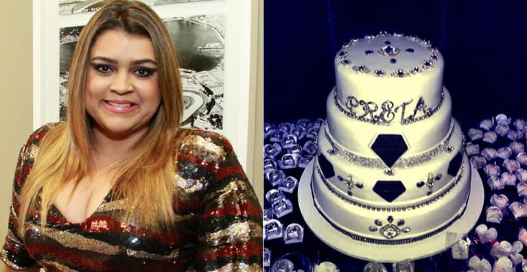 Preta Gil mostra o seu bolo de aniversário com o tema de diamante