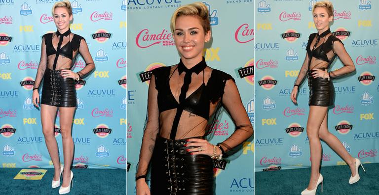 Em prêmio teen, Miley Cyrus exagera na sensualidade e vira ícone fashion