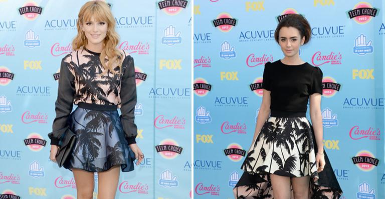 Coincidência fashion: atrizes escolhem a mesma estampa em premiação