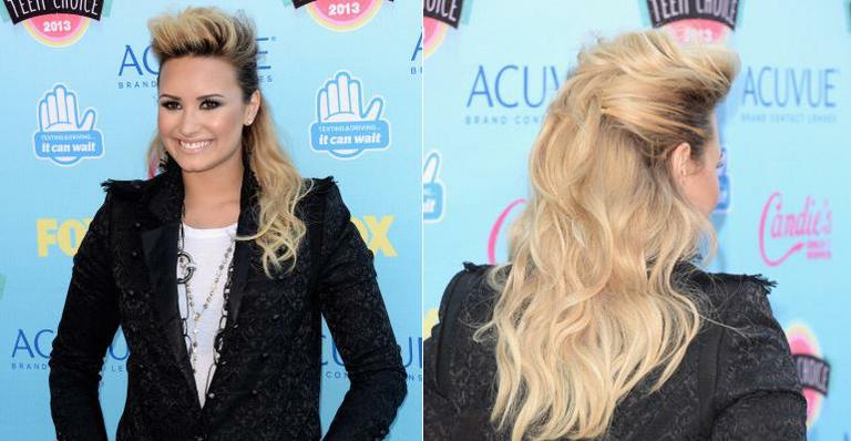 Aprenda o passo a passo do penteado com topete de Demi Lovato
