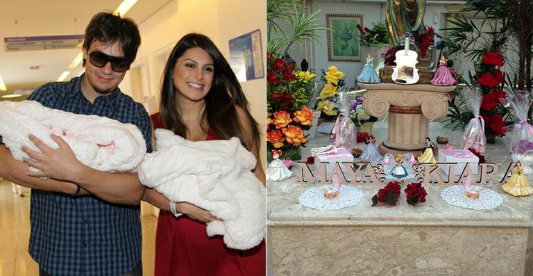 Família decora a casa com princesas para as gêmeas de Natália e Leandro
