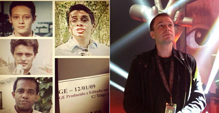 Tiago Leifert publica foto dos repórteres quando jovens na comemoração dos 35 anos do ‘Globo Esporte’