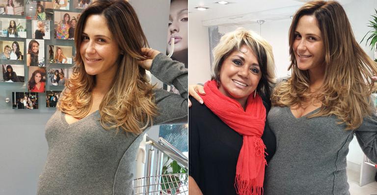 Grávida, Guilhermina Guinle coloca megahair em salão no Rio de Janeiro
