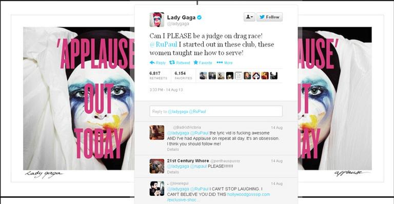 Lady Gaga pede para ser jurada em programa de drag queen