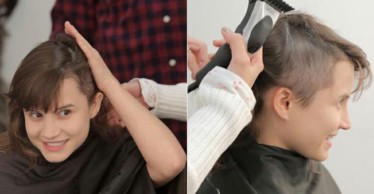 Bianca Comparato raspa o cabelo para viver personagem com câncer em série do GNT