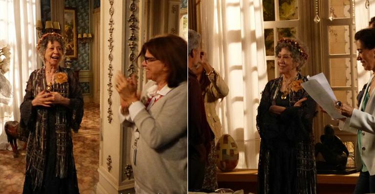 Fernanda Montenegro recebe homenagem em sua última gravação de Saramandaia