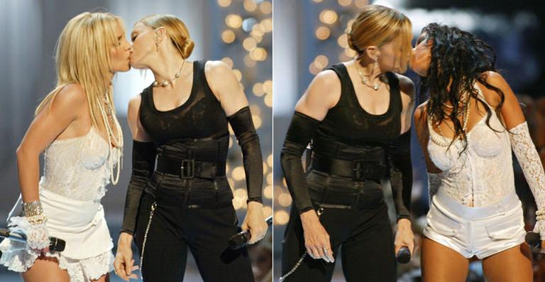Beijo de Madonna, Britney e Christina completa 10 anos; veja outros ‘selinhos’ polêmicos!