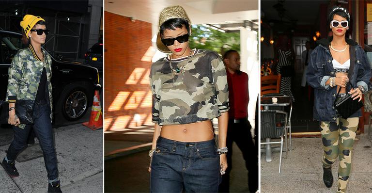 Rihanna aposta fortemente nos camuflados