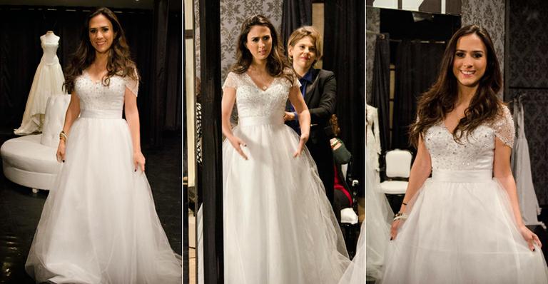 Vestido de noiva de Valdirene em Amor à Vida exige adaptações para mulher baixinha