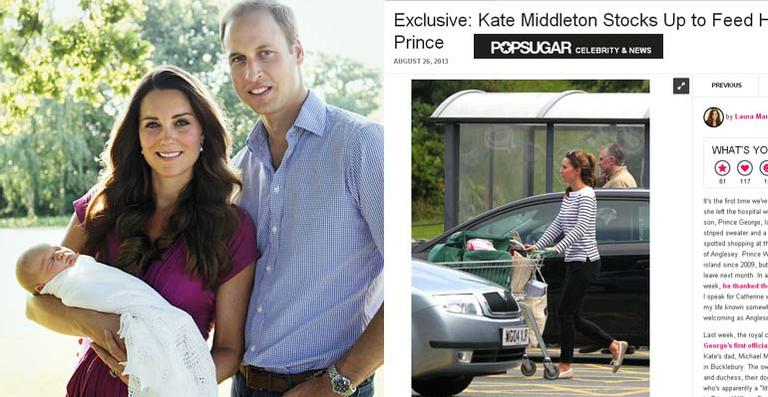 Kate Middleton é vista pela primeira vez após deixar a maternidade com príncipe George