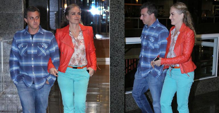 Angélica e Luciano Huck vão juntos ao cinema no Rio de Janeiro