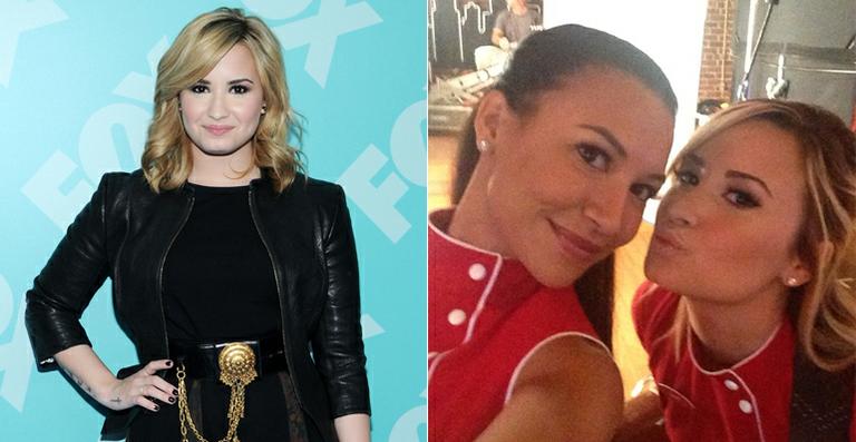 Veja Demi Lovato nos bastidores das gravações de ‘Glee’