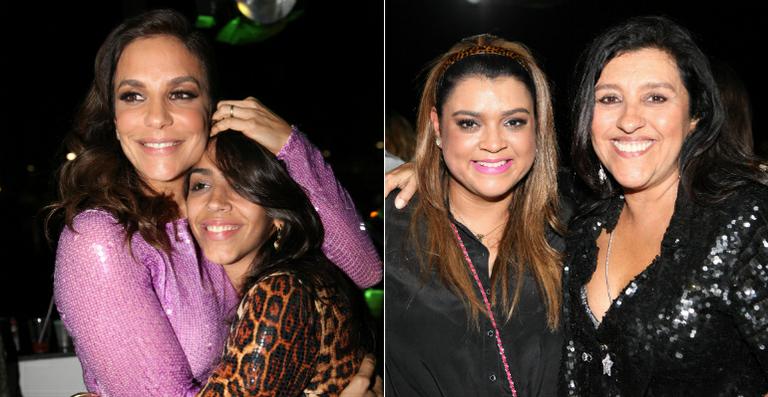 Ivete Sangalo, Preta Gil e Regina Casé curtem balada no Rio