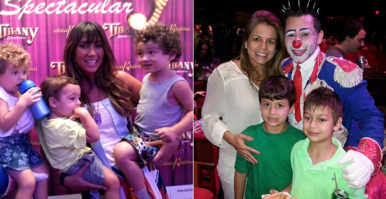 Nívea Stelmann, Dani Suzuki e outros famosos levam os filhos ao circo