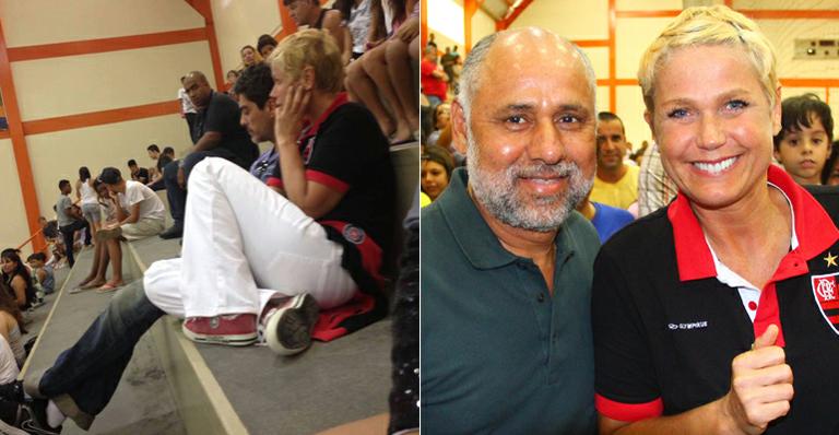 Xuxa e Junno Andrade conferem jogo de Sasha em Rio das Ostras