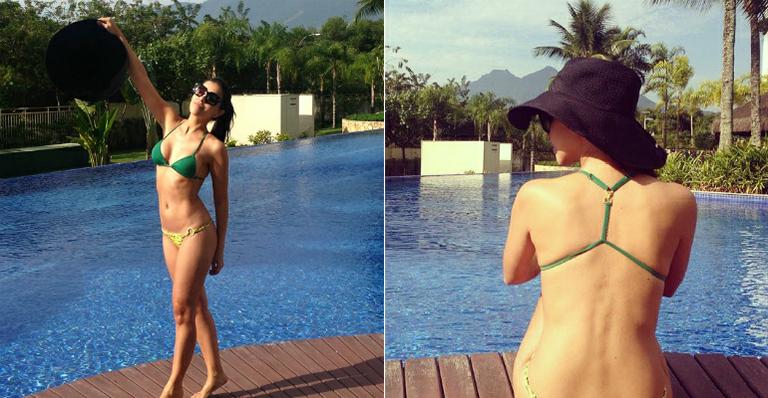 De biquíni, Mariana Rios mostra corpão mantido à base de torta caseira e arroz com feijão