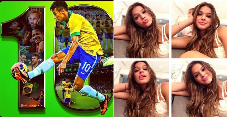 Neymar faz montagem de fotos antes de amistoso e deixa Bruna Marquezine de fora