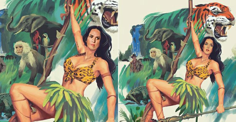 Gêmeas? Tatá Werneck vira Katy Perry em poster do clipe ‘Roar’