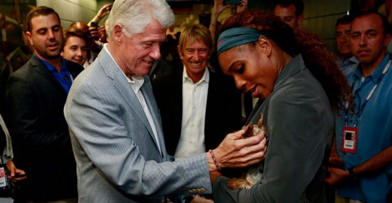 Cachorrinho de Serena Williams ganha cafuné de presidente