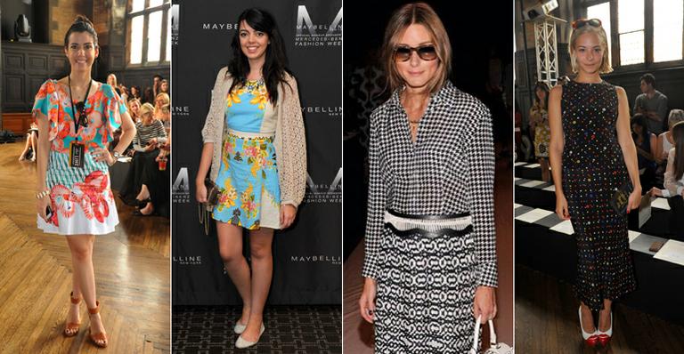 Estampas dominam o visual das it girls na New York Fashion Week