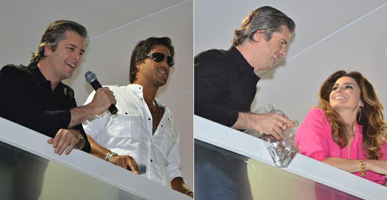 Recém-separado, Victor aparece sorridente em feira de beleza