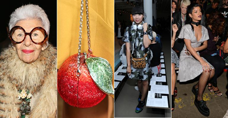 Pochete e bolsa de maçã: acessórios divertidos da primeira fila dos desfiles da NYFW