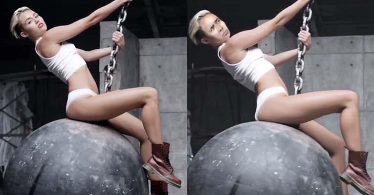 Miley Cyrus vira Nicolas Cage em paródia do clipe Wrecking Ball. Assista!