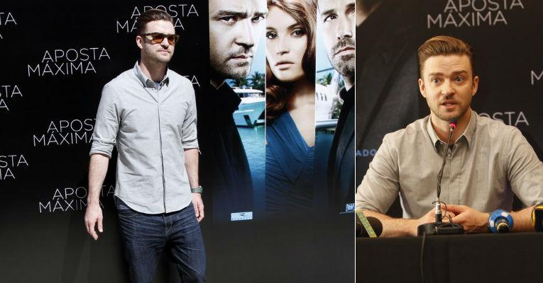 Justin Timberlake promove o filme ‘Aposta Máxima’ no Rio de Janeiro