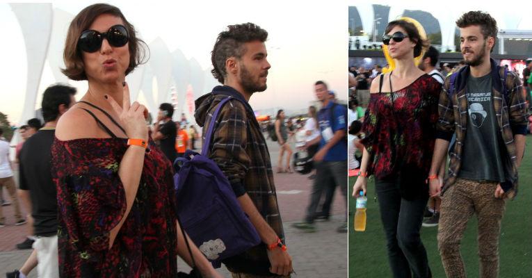 Maria Paula surge com suposto novo namorado no Rock in Rio