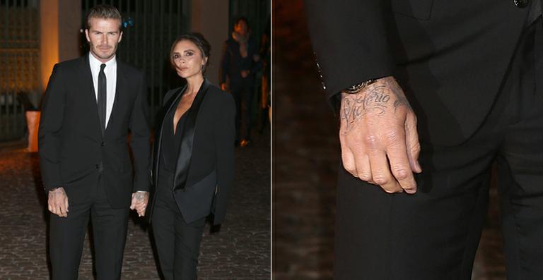 David Beckham faz nova tatuagem com o nome de Victoria Beckham