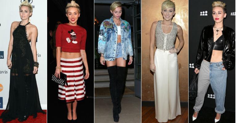 Miley Cyrus: veja 30 looks ousados e irreverentes da cantora polêmica