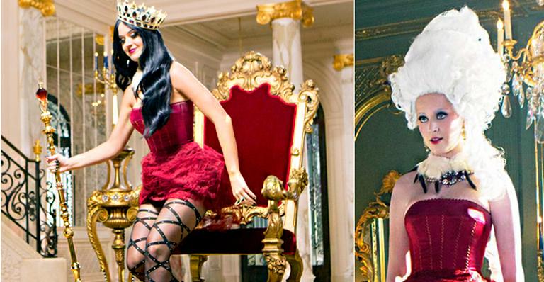 Rainha! Katy Perry se veste de Maria Antonieta para lançar perfume