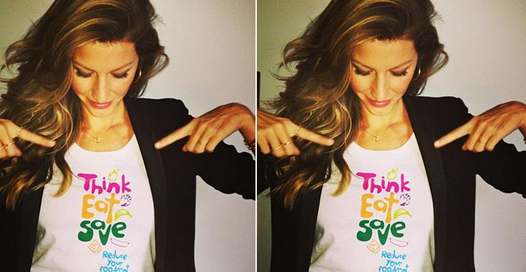 Gisele Bündchen faz campanha contra desperdício de alimentos