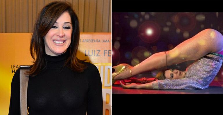 Claudia Raia mostra foto ao fazer alongamento
