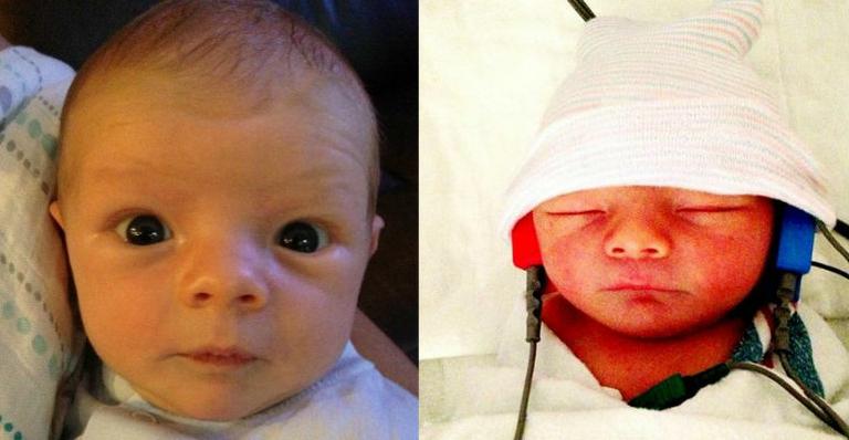 Pela primeira vez, Fergie mostra o filho com os olhos abertos