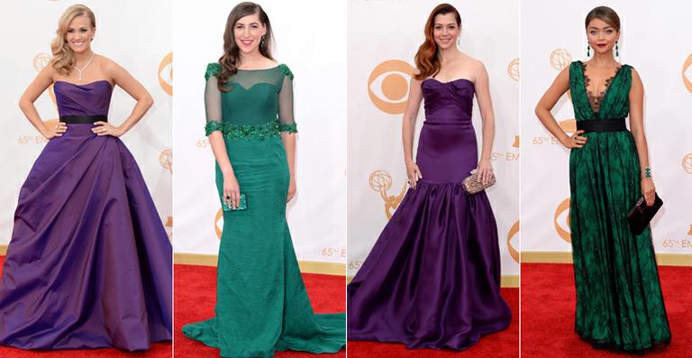 Roxo e verde se destacam no red carpet do Emmy 2013