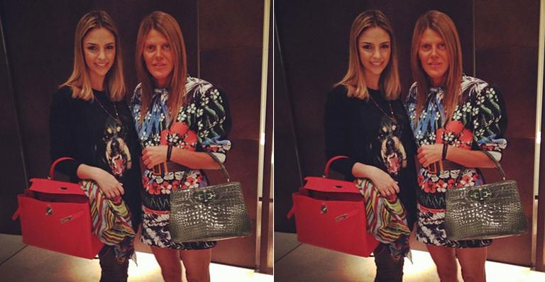 Carol Celico em momento tiete com Anna Dello Russo